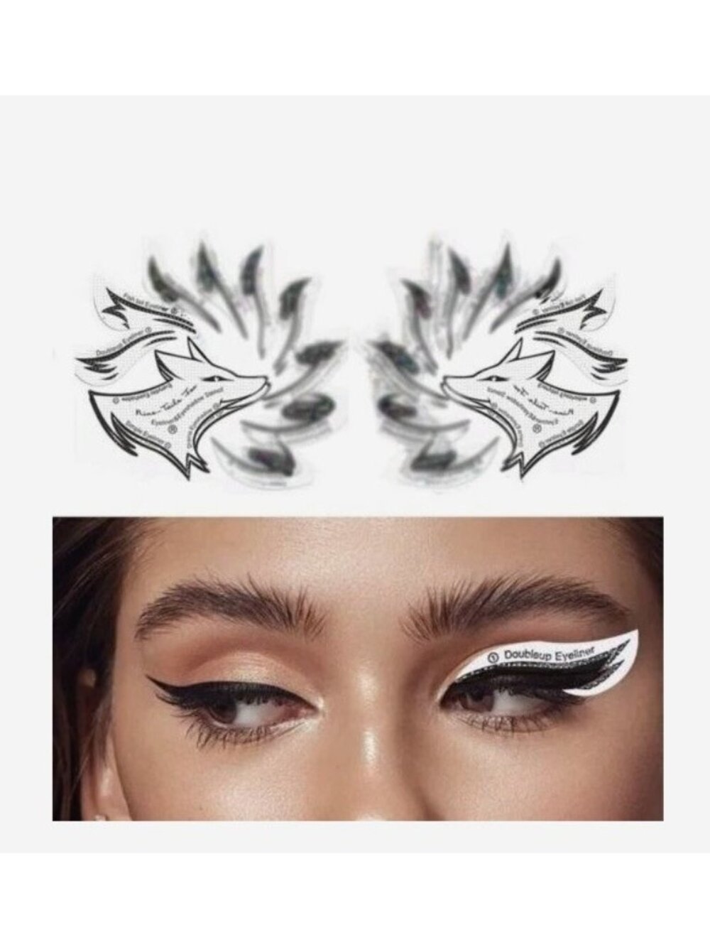 ⭐NINE TAIL FOX ⭐3 Pack Of 12 Eyeliner/Eyeshadow Stencils Guide Quick Patches ⭐